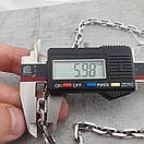 Масивний срібна цепочка якірного плетіння. Чоловічий ланцюжок срібло якір 50 см, фото 5