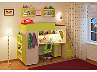 Ліжко горище Легенда 4.3 з полицями Design Service DS-4.3