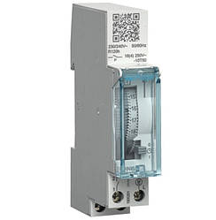 Таймер добовий з запасом ходу 120 годин, 16А, 1НВ, HAGER EHN011