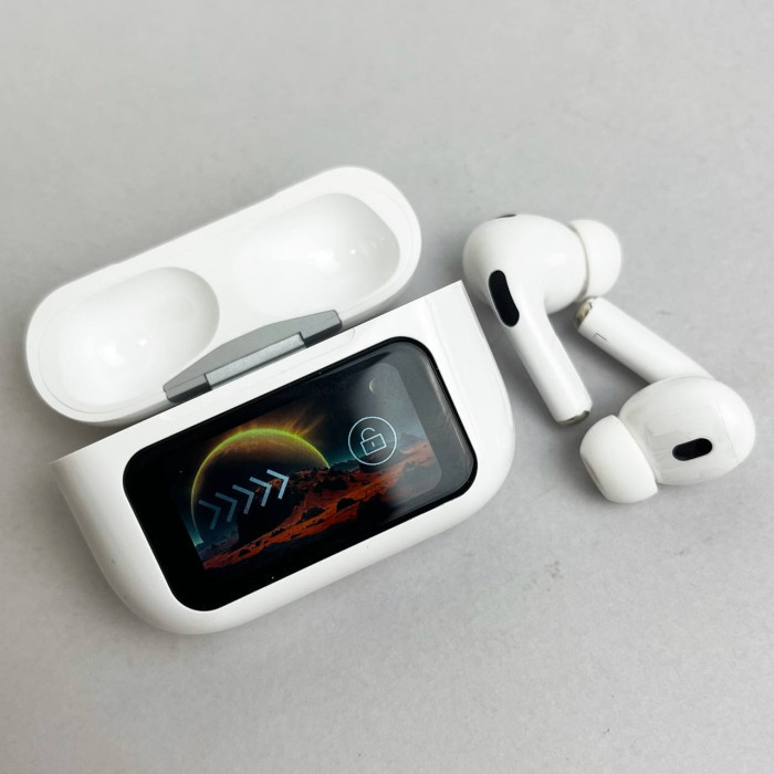 Навушники Air Pro 2 Бездротові Bluetooth вакуумні сенсорні з мікрофоном для телефону з екраном Білий