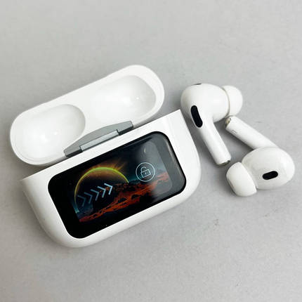 Навушники Air Pro 2 Бездротові Bluetooth вакуумні сенсорні з мікрофоном для телефону з екраном Білий, фото 1