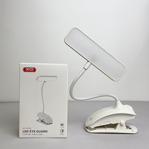 Настільна лампа XO OZ06 гнучка світлодіодна акумуляторна на прищіпці для школяра Білий