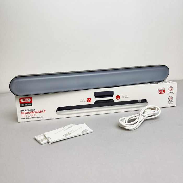 Універсальна лампа XO YH08A настільна портативна акумуляторна на магніті сенсорна Настільна лампа XO YH08A Чорний