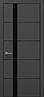 Двері міжкімнатні Папа Карло Plato PL-12 Темно-сірий супермат (глухі-щитові), фото 2