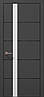 Двері міжкімнатні Папа Карло Plato PL-12 Темно-сірий супермат (глухі-щитові), фото 3