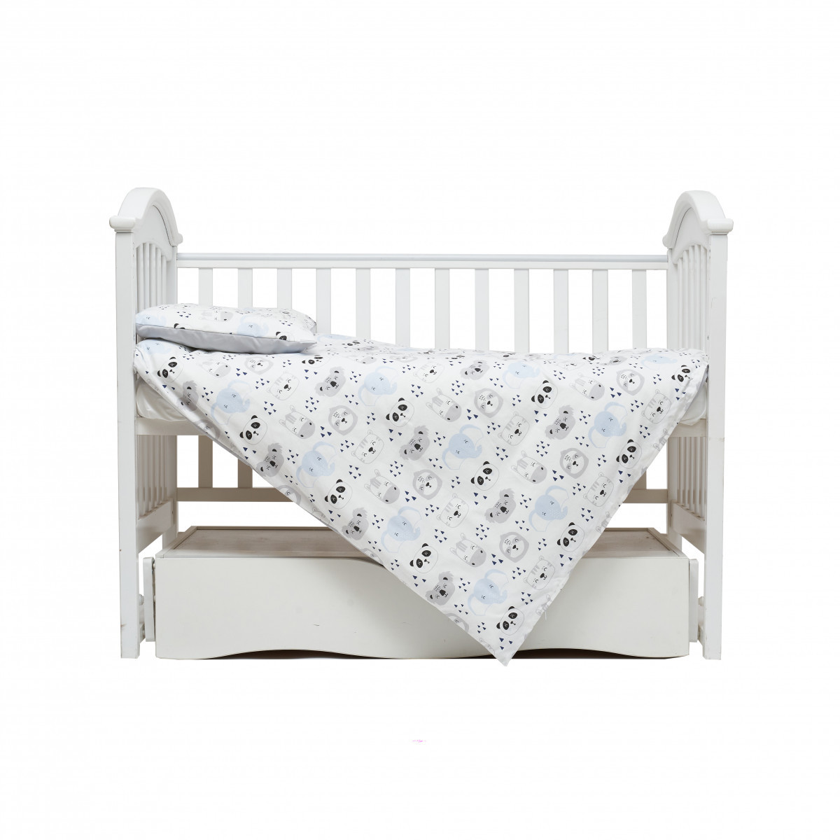 Змінна постіль на 4 елементи Twins Zoo, blue, фото 1