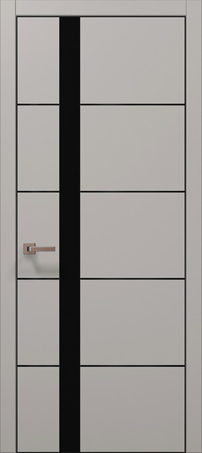 Двері міжкімнатні Папа Карло Plato PL-12 Світло-сірий супермат ПП (глухі-щитові), фото 1