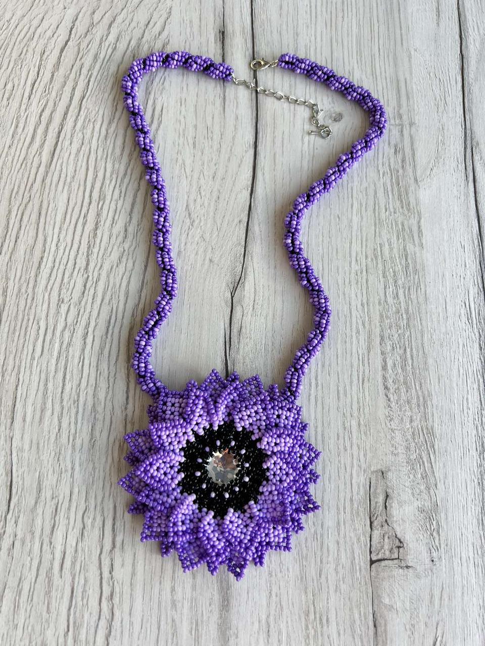 Намисто з бісеру ручної роботи НЕ СТАНОК, гердан. Уічольські мотиви, фото 1