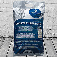 Кварцевый песок фракция 0,8-1,2 мм 25 кг для пескоструя и фильтра бассейна EuroMineral