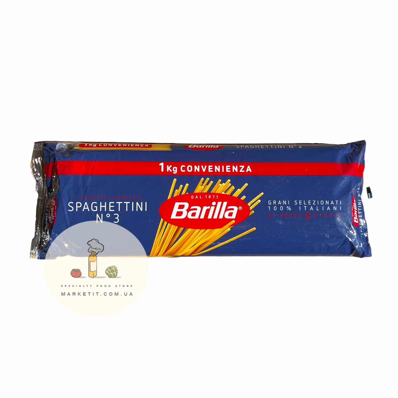 Спагеті з твердих сортів Barilla Pasta Spaghettini n. 3, 100% італійське борошно 1 кг.