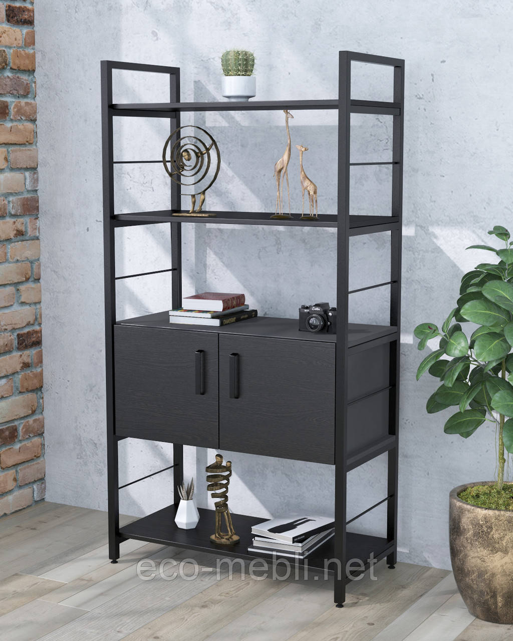Стелаж Сінгл  L-155 з дверцятими Loft Design, фото 1