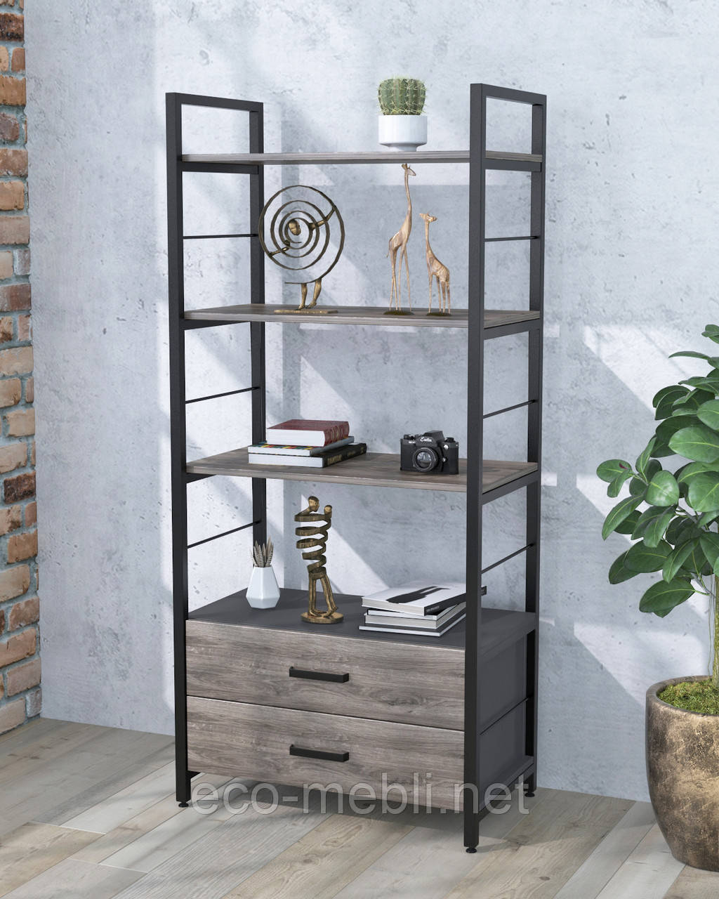 Стелаж Сінгл L-155 з ящиками Loft Design, фото 1