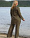 Жіночий брючний костюм з натуральної тканини (з M по 2XL), фото 2