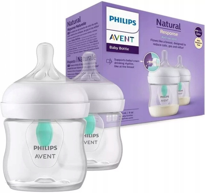 Набір для новонароджених набір пляшечок 2x125 мл Philips AVENT Natural Response AirFree SCY670/02