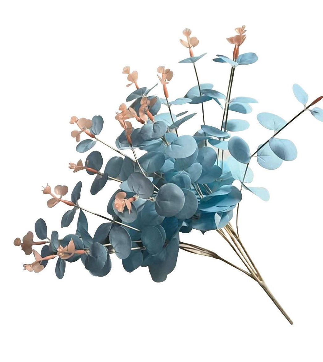Букет евкаліпт, 5 шт. Евкаліптовий букет штучний, Штучний евкаліптовий букет блакитний, Евкаліпт 50 см, фото 1