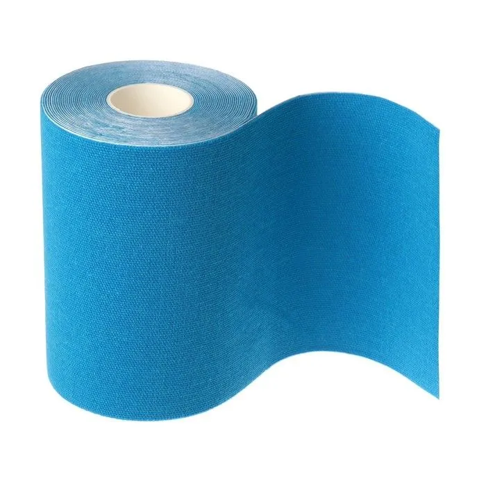 Кінезіо Тейп 10 см х 5 м Кінезіологічний спортивний тейп стрічки Kinesiology Tape, блакитний