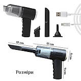 Ручний мініпилосос акумуляторний для машини/будинку AS228 чорний (GS-141792), фото 9
