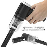 Ручний мініпилосос акумуляторний для машини/будинку AS228 чорний (GS-141792), фото 6