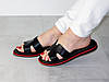 Шльопки стильні шкіряні жіночі чорні 38р, фото 4