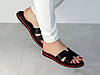 Шльопки стильні шкіряні жіночі чорні 38р, фото 5