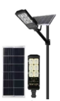 Вуличний ліхтар на стовп solar street light LJ 100 W + STAND ART 9005 (4)