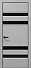 Двері міжкімнатні Папа Карло Plato PL-28 Сірий матовий ПВХ (глухі-щитові), фото 5