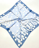 Брендова шифонова хустка Valentino Валентино в горошок. Молодіжна літня хустка з ручною підшивкою