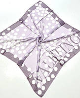 Брендова шифонова хустка Valentino Валентино в горошок. Молодіжна літня хустка з ручною підшивкою Темно-рожевий