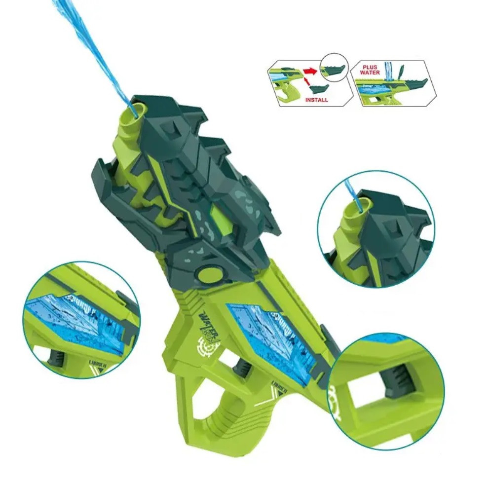 Водний автомат із акумулятором Dino Electric Water Gun Green