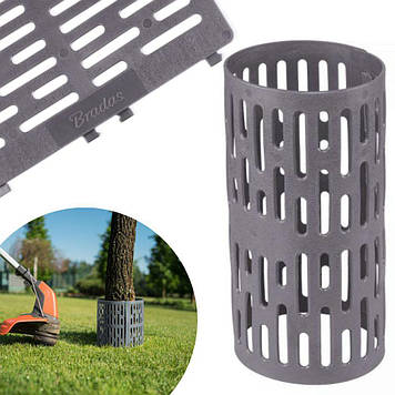 Садовий бордюр 20х33см Bradas TreeSave для захисту стволів дерев сірий для городу і кущів декоративний
