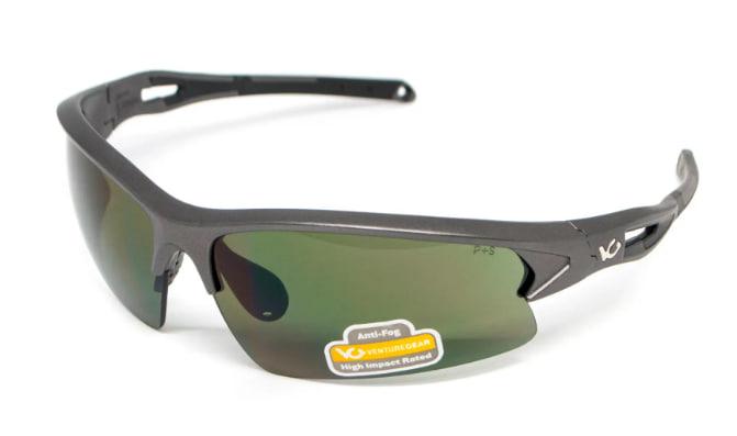 Окуляри захисні Venture Gear MontEagle GunMetal (forest gray) Anti-Fog, сіро-зелені