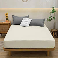 Простирадло на резинці 90*200*25 Молочне, GOLD LUX - бавовна, ТМ Krispol (090.1023)