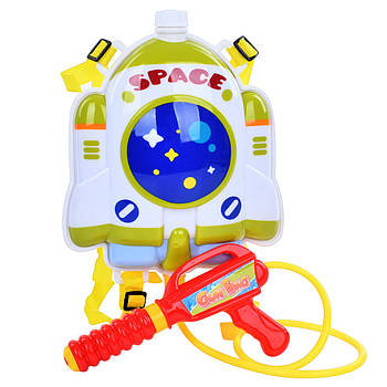 Водяний пістолет довжиною 21 см з балоном для води на плечі P3064-1-P3065 Пластиковий помповий пістолет