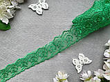 Мереживо "Яблучко" 4 см, 10 ярд зеленого кольору, фото 3