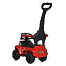Дитяча каталка-толокар Bambi M 5805 з батьківською ручкою 2 в 1 Червоний, фото 5