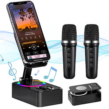 Підставка для телефону з колонкою та 2 мікрофонами K18-2 / Складана підставка тримач для телефону