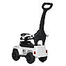 Дитяча каталка-толокар Bambi M 5804 з батьківською ручкою 2 в 1 Білий, фото 7