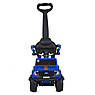 Дитяча каталка-толокар Ford M 5804 з батьківською ручкою 2 в 1 Синій, фото 3