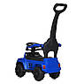 Дитяча каталка-толокар Ford M 5804 з батьківською ручкою 2 в 1 Синій, фото 7