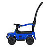 Дитяча каталка-толокар Ford M 5804 з батьківською ручкою 2 в 1 Синій, фото 4