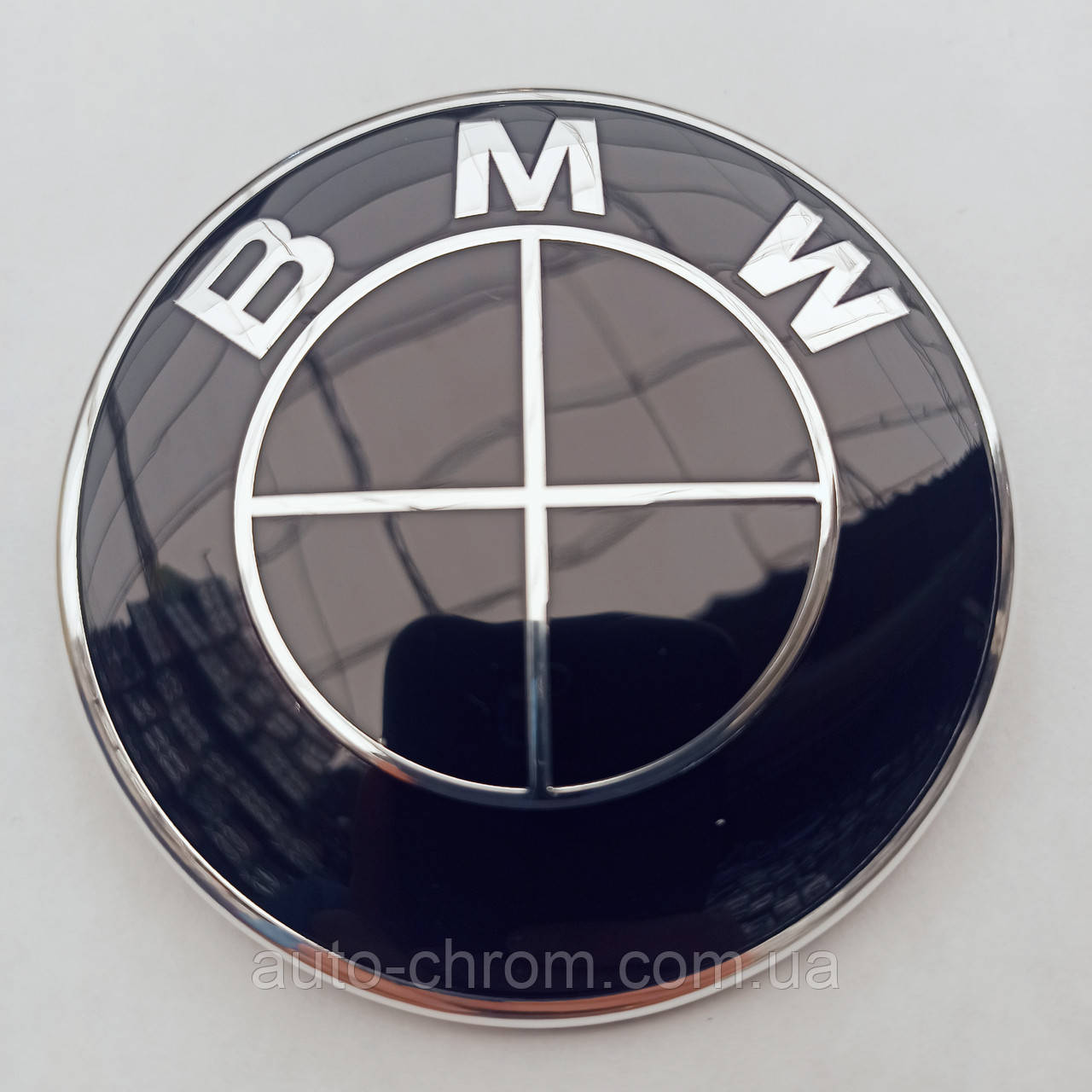 Емблема BMW 82 мм чорна, фото 1