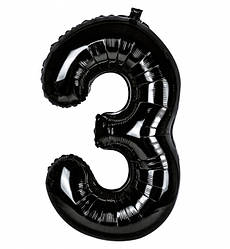 Кулька Цифра "3" (76 см) колір - чорний
