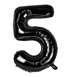 Кулька Цифра "5" (76 см) колір - чорний