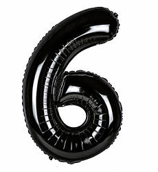 Кулька Цифра "6" (76 см) колір - чорний