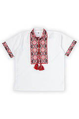 Дитяча вишиванка для хлопчика «Казачок» білий