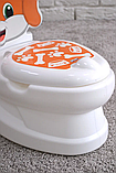 Дитячий горщик унітаз Pilsan спинка знімний горщик тримач для паперу звуки води підсвічування, фото 7