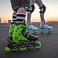Роликові ковзани Neon Inline Skates Зелений розмір 34-37, фото 3