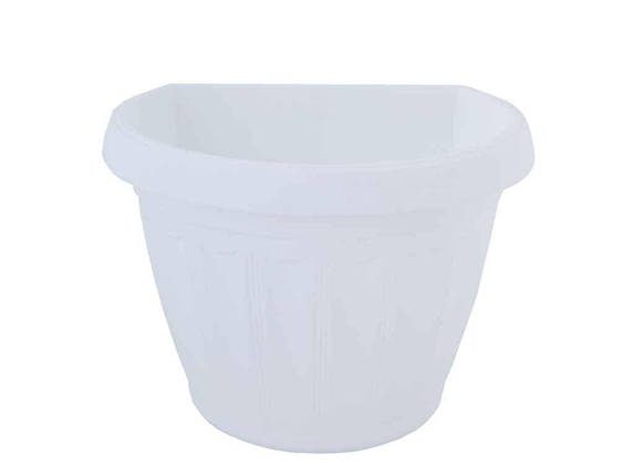 Вазон для квітів Терра 22см настінний 2,8л Білий ТМ АЛЕАНА FG, фото 1