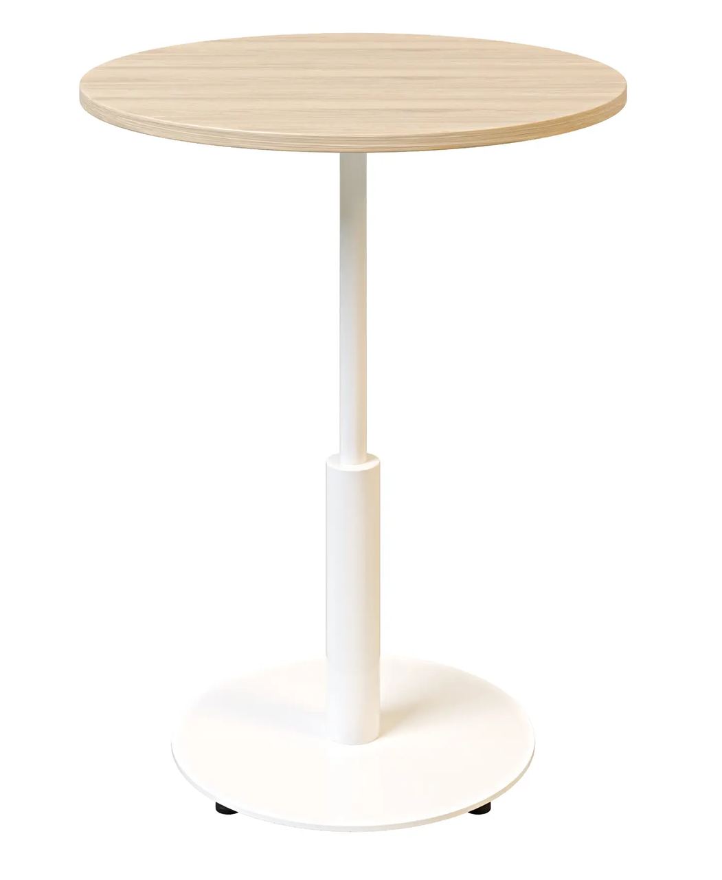 Стіл Ibiza R light d-60 білий метал / дуб ДСП (текстура) TM Lovko
