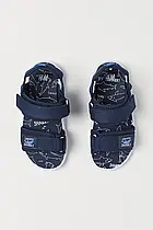 Босоніжки сандалі H&M для хлопчика сині з акулами розмір 34